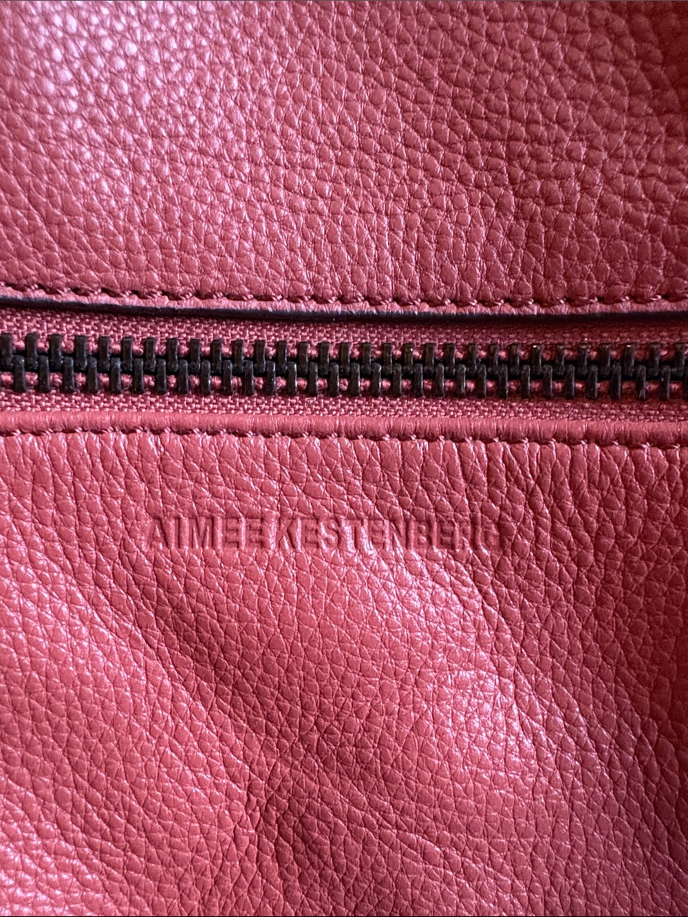 Aimee Kestenberg Rust Leather Satchel Shoulder Bag - Picture 2 of 8